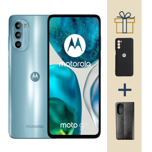 گوشی موبايل موتورولا Moto G52 ظرفیت 128 گیگابایت رم 6 گیگابایت به همراه هدیه کیف کلاسوری و قاب سیلیکونی