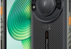 نمای جلوی و پشت گوشی مقاوم Ulefone RugKing با بدنه‌ای سخت و ضخیم