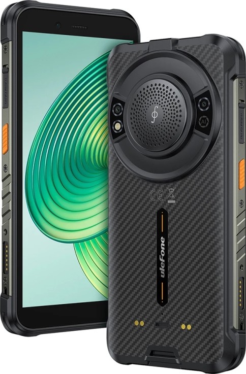 نمای جلوی و پشت گوشی مقاوم Ulefone RugKing با بدنه‌ای سخت و ضخیم