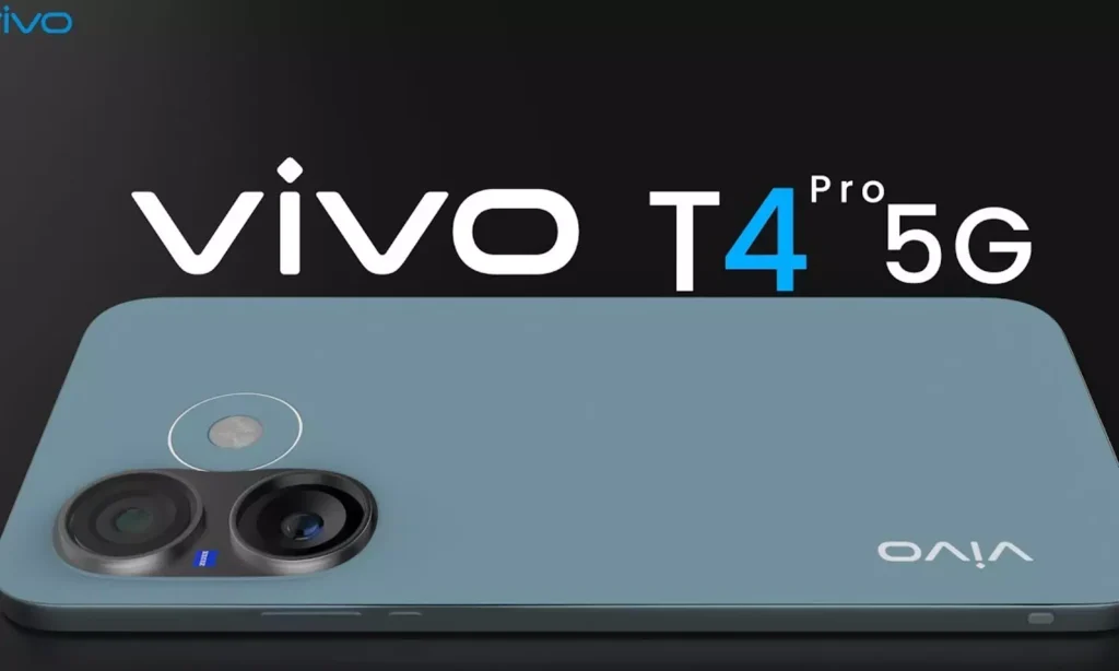 نمای پشت Vivo T4 Pro با دوربین پریسکوپ ۳× طلایی