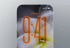 صفحه قفل iOS 26 Beta 6 با طراحی Liquid Glass شیشه‌ای