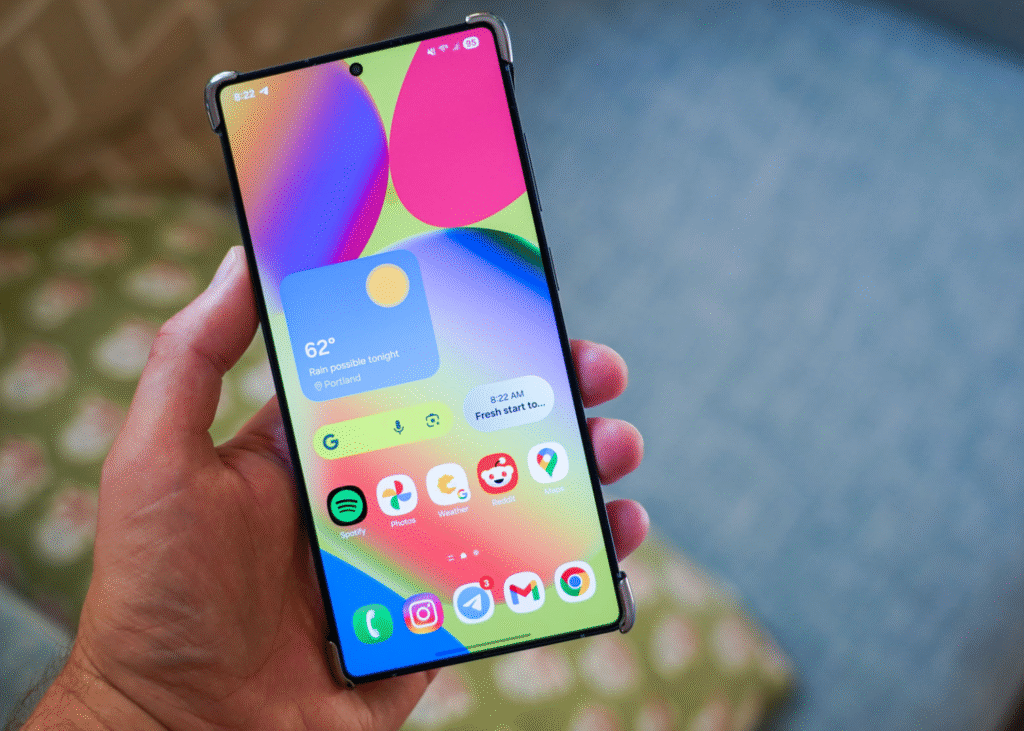 تصویر رابط کاربری One UI 8 روی گلکسی S25 – آپدیت جدید سامسونگ