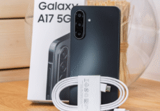 نمای جلو و دوربین Galaxy A17 5G با صفحه نمایش AMOLED ۶.۷ اینچ