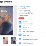 رندر رسمی Motorola Edge 60 Neo با طراحی مدرن و جزیره دوربین مربعی