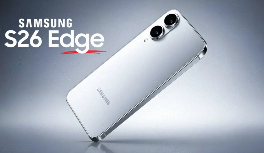 تصویر Samsung Galaxy S26 Edge از نمای جلو