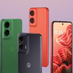 تصویر گوشی Moto G35 با طراحی چرمی و نمایشگر ۶.۷ اینچی