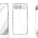 اسکچ طراحی سری Honor 500 با بار دوربین افقی