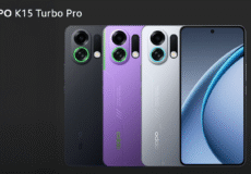 نمای جلوی Oppo K15 Turbo Pro با نمایشگر بزرگ و لوگوی سری Turbo