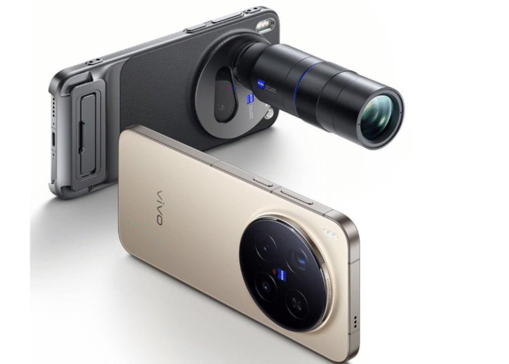 Alt Text: «Vivo X300 نمای جلو پشت گوشی – دوربین ۲۰۰ مگاپیکسلی